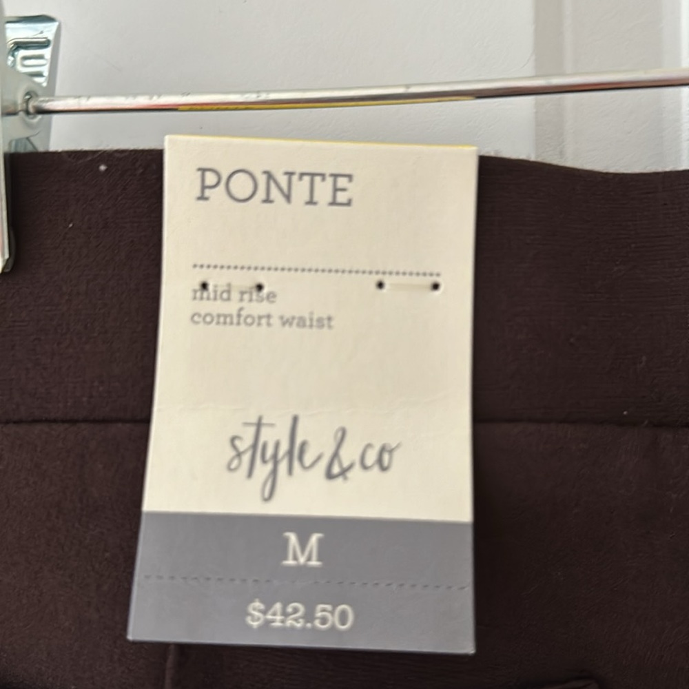 Style & Company -New With Tags brown leggings - Picture 2 of 10